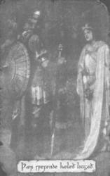 Ildra : Þær Swefende Hæleð Licgað